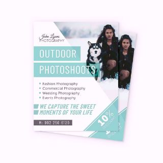 8.5 in by 11in full color wholesale flyers of girl and wolf